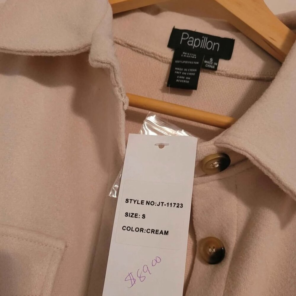 Cream Colored Shacket - Picture 2 of 2